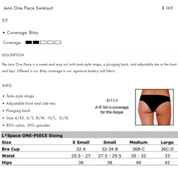 New L*space Jenn One Piece Swimsuit lavender M L - Picture 4 of 4